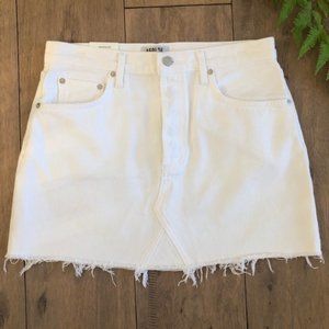 Agolde White Mini Skirt